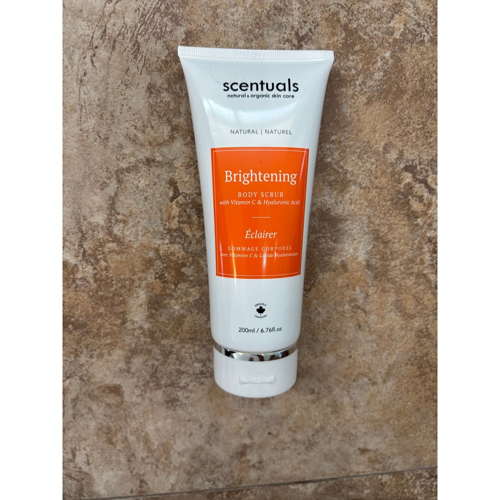 Scentuals Brightening Body Scrub Vitamin C & Hyaluronic Acid 200ml 6.76oz NEW